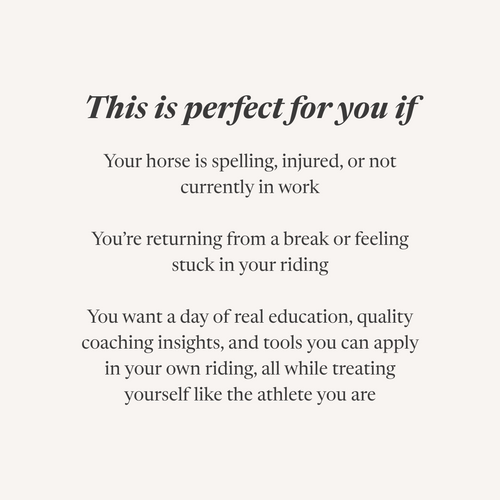 Off-Horse Experience