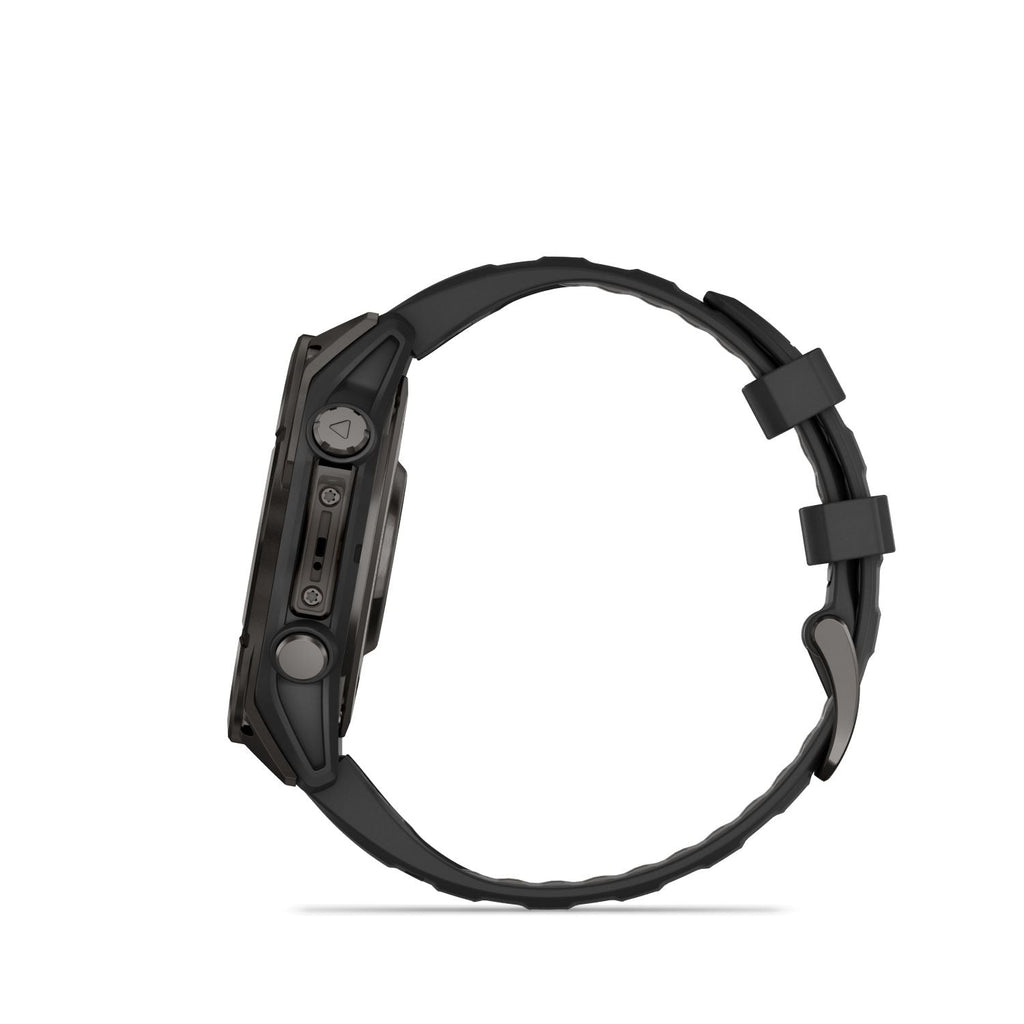 Garmin Fenix 8 – 47 mm, Amoled Sapphire- Carbon gray DLC titanium with black/pebble gray silicone band