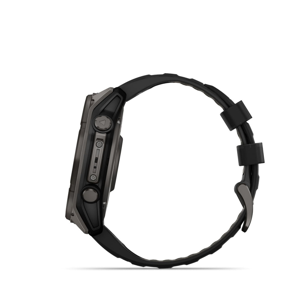 Garmin Fenix 8 – 51 mm, Solar, Sapphire- Carbon gray DLC titanium with black/pebble gray silicone band