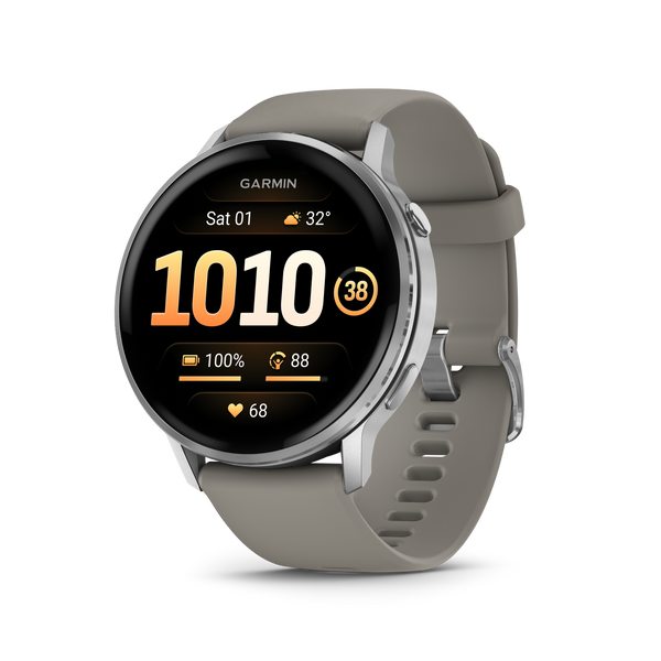 Garmin Venu 4 - 45 mmSilver with Silver Gray Silicone Band